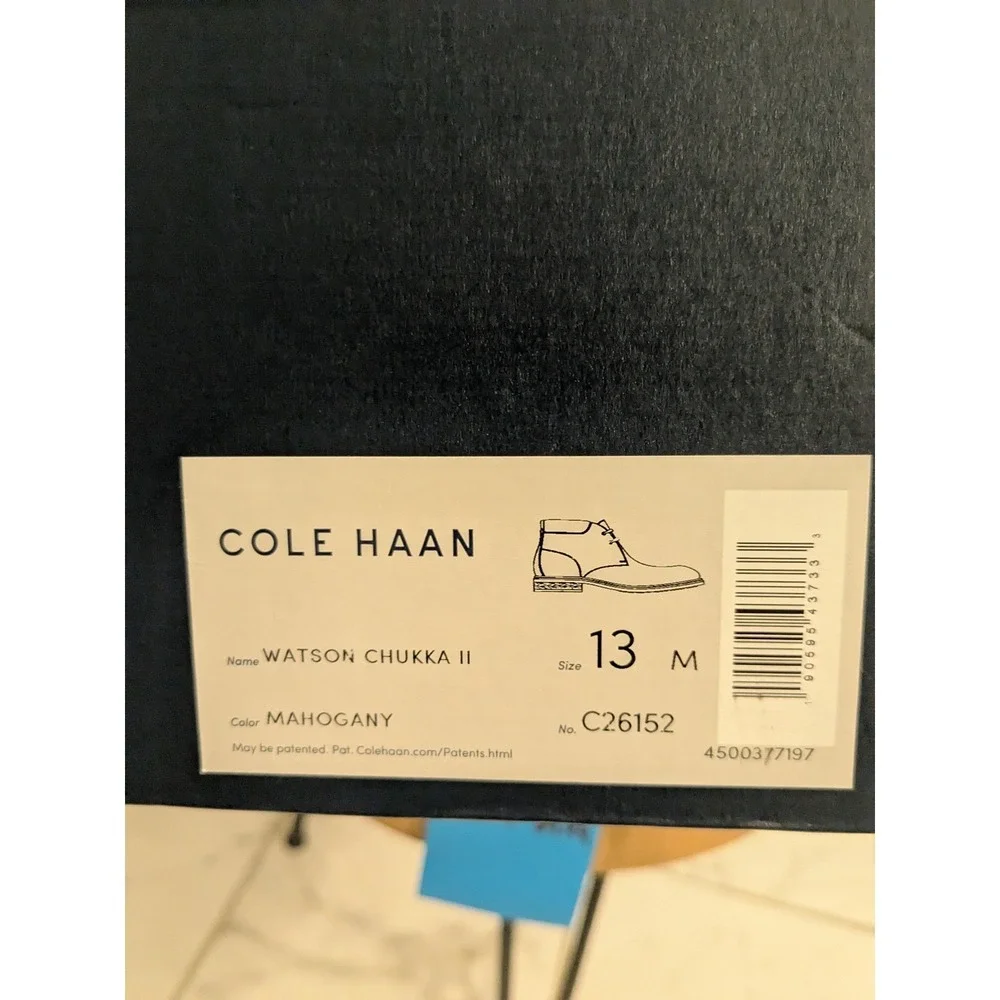 Cole Haan‎ Watson Chukka II Mahogany Leather Ankle Dress Boots Mens Size 13M